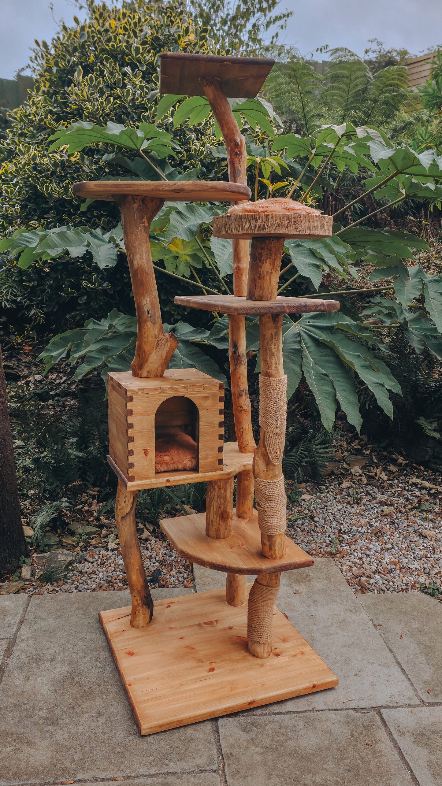 Bespoke Solid Wood Indoor Cat Tree