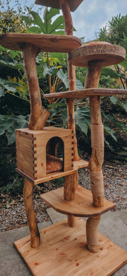 Bespoke Solid Wood Indoor Cat Tree