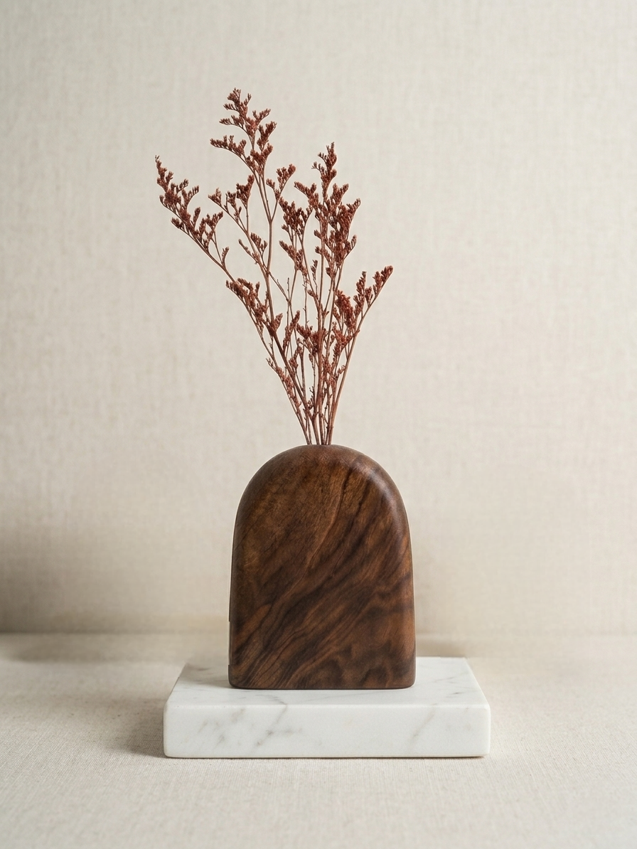Walnut Vase
