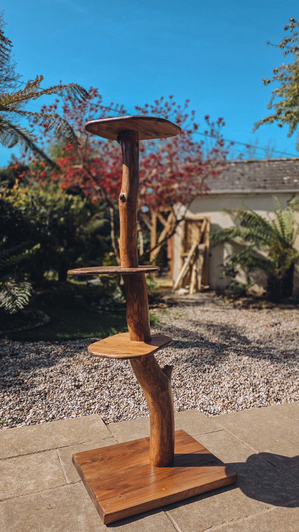 Solid Wood Outdoor Cat Tree
