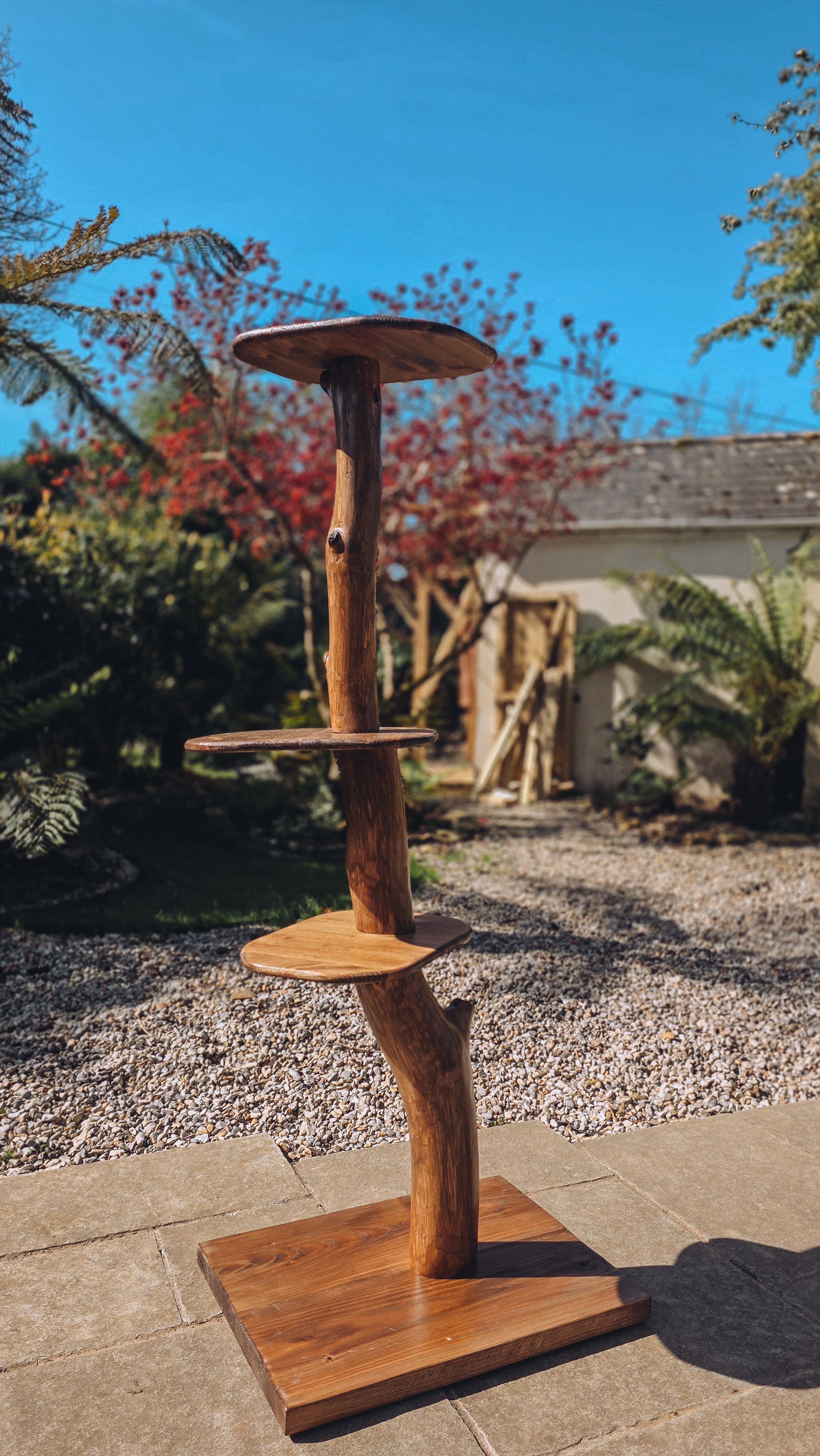 Solid Wood Outdoor Cat Tree