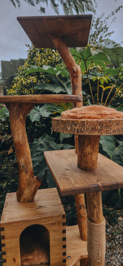 Bespoke Solid Wood Indoor Cat Tree
