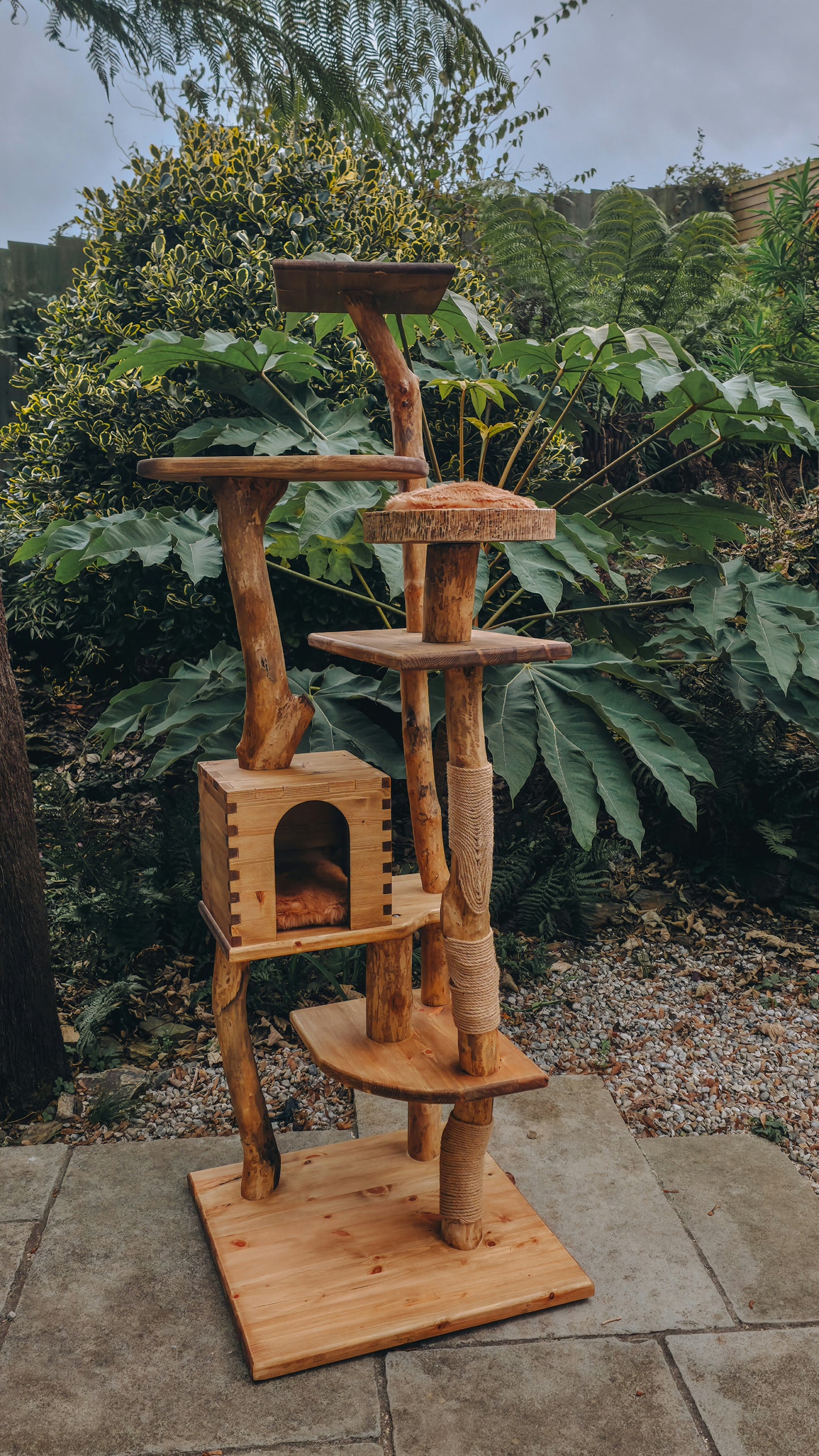 Bespoke Solid Wood Indoor Cat Tree