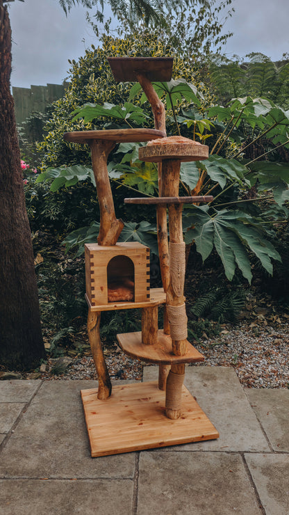 Bespoke Solid Wood Indoor Cat Tree