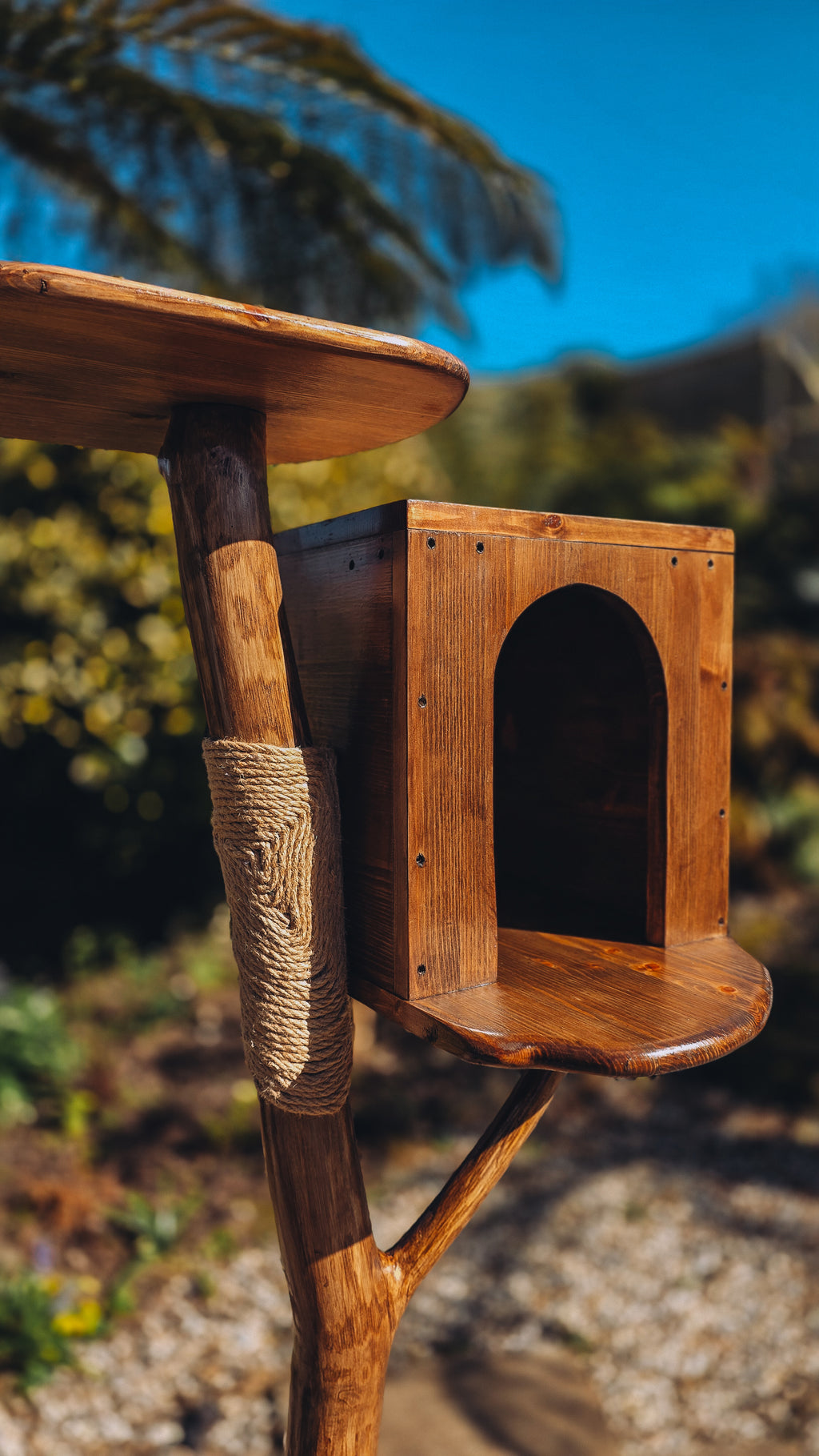 Solid Wood Outdoor Cat Tree