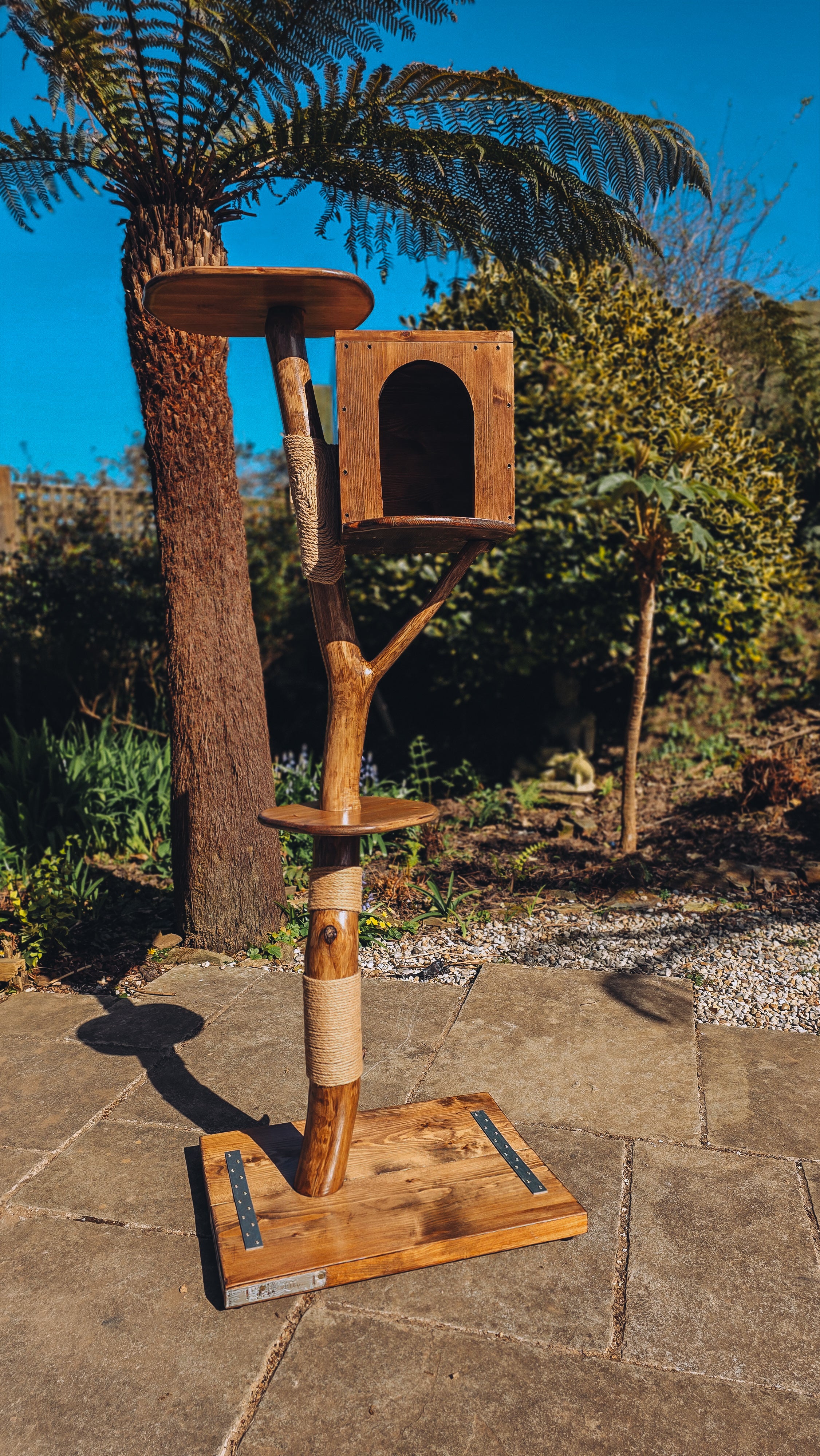 Solid Wood Outdoor Cat Tree