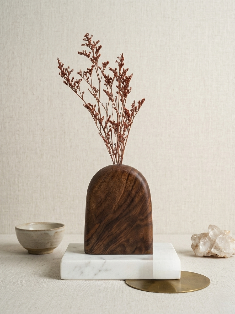 Walnut Vase