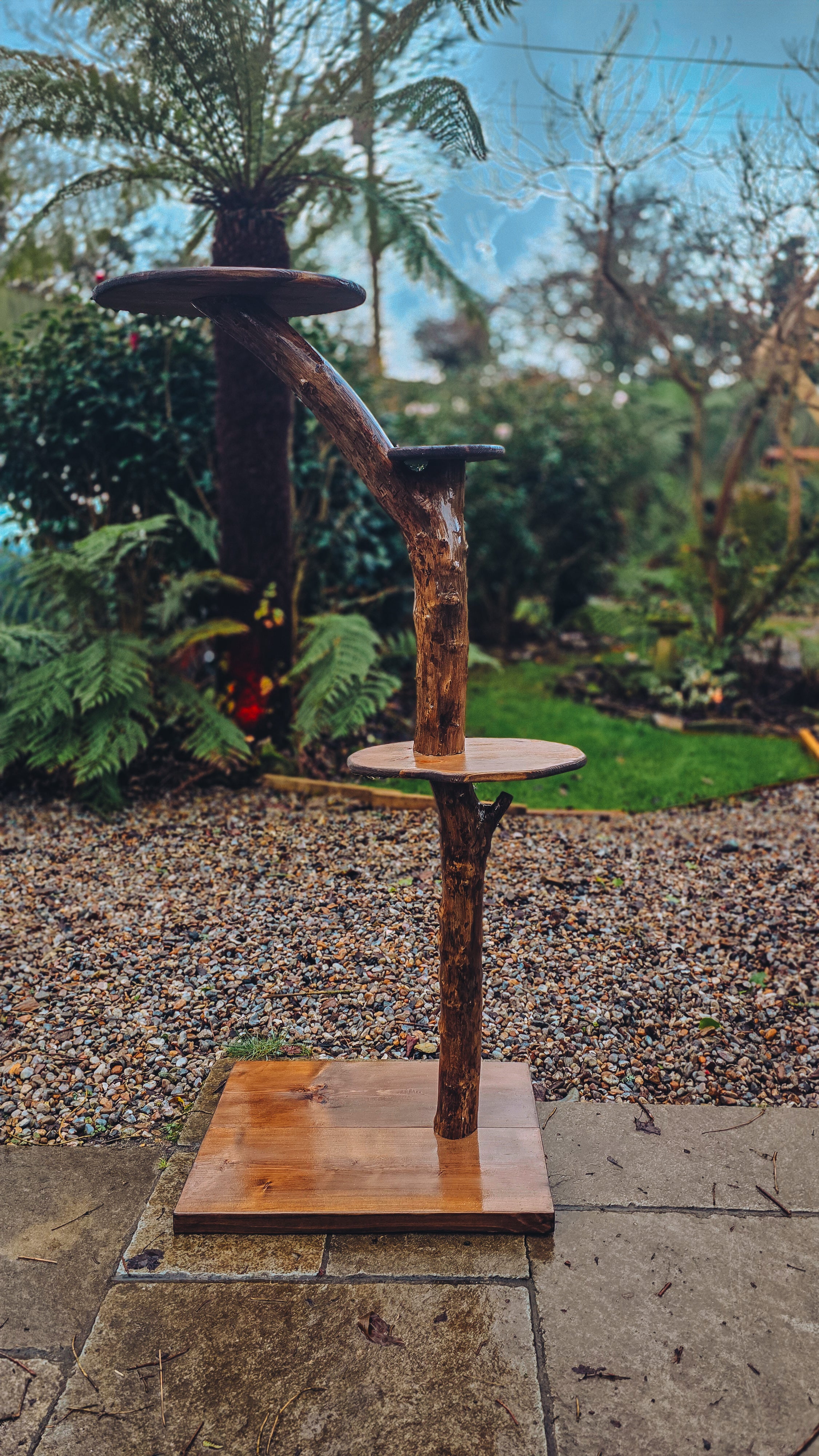 Solid Wood Outdoor Cat Tree