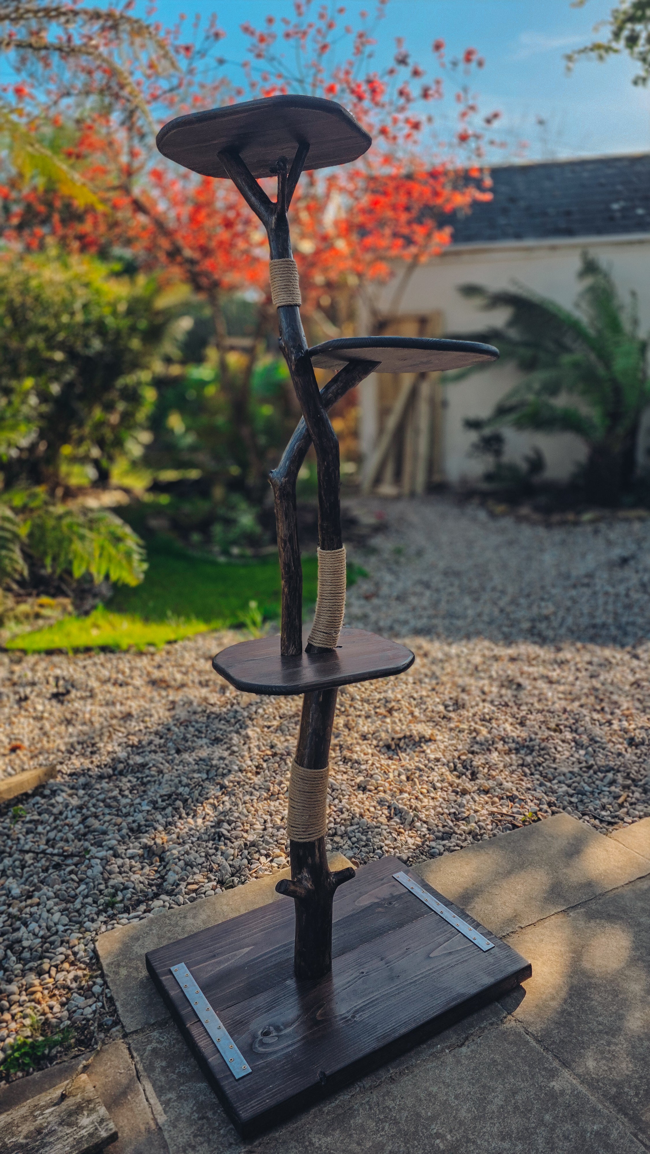 Solid Wood Outdoor Cat Tree